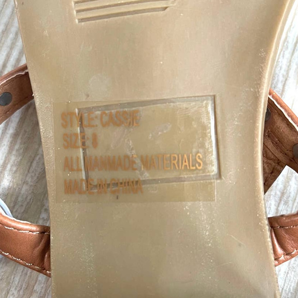 Charles Albert Cassie Studded Block Heel Sandals | Brown Size 8 - Picture 8 of 8